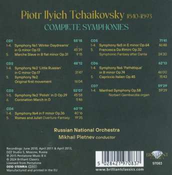 7CD/Box Set Pyotr Ilyich Tchaikovsky: Complete Symphonies