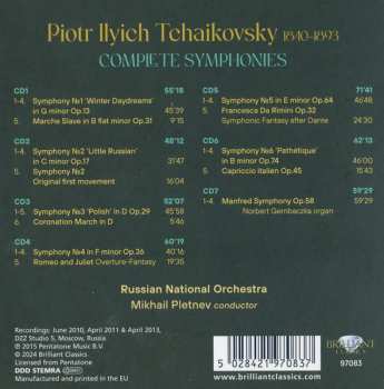 7CD/Box Set Pyotr Ilyich Tchaikovsky: Complete Symphonies