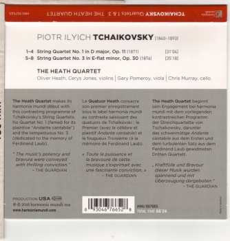 CD Pyotr Ilyich Tchaikovsky: String Quartets Nos. 1 & 3
