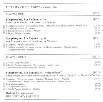2CD Pyotr Ilyich Tchaikovsky: Symphonies 4, 5 & 6 "Pathétique"