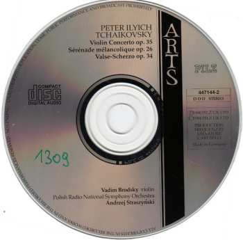 CD Pyotr Ilyich Tchaikovsky: Violin Concerto Op.35, Serenade Melancolique Op.26, Valse-Scherzo Op.34