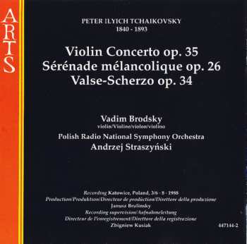 CD Pyotr Ilyich Tchaikovsky: Violin Concerto Op.35, Serenade Melancolique Op.26, Valse-Scherzo Op.34