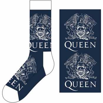 Merch Queen: Ankle Socks White Crests 