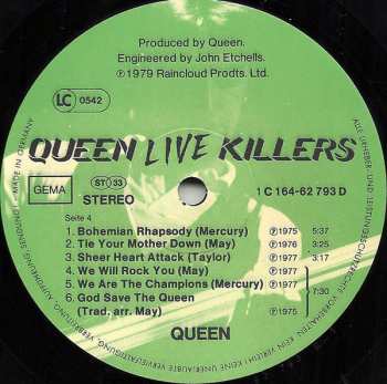 2LP Queen: Live Killers (2xLP)