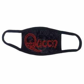Merch Queen: Facemask Red Retro Logo Queen