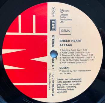 LP Queen: Sheer Heart Attack