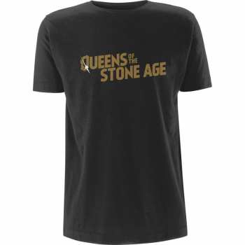 Merch Queens Of The Stone Age: T-shirt Text Logo Queens Of The Stone Age (metallic)