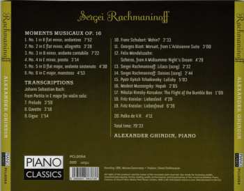CD Sergei Vasilyevich Rachmaninoff: Moments Musicaux Op.16 - Transcriptions