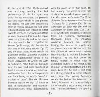 CD Sergei Vasilyevich Rachmaninoff: Moments Musicaux Op.16 - Transcriptions