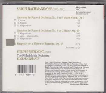 CD Sergei Vasilyevich Rachmaninoff: Piano Concertos 1 & 4 / Rhapsody On A Theme By Paganini