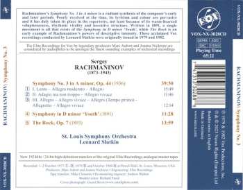 CD Sergei Vasilyevich Rachmaninoff: Symphony No. 3 / 'Youth' Symphony · The Rock