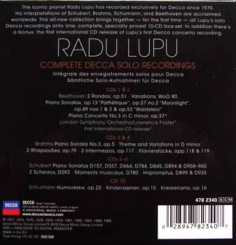 10CD/Box Set Radu Lupu: Complete Decca Solo Recordings