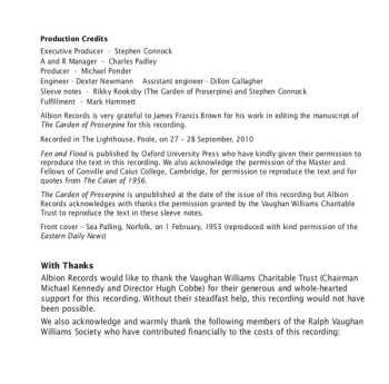 CD Ralph Vaughan Williams: The Garden Of Proserpine / In The Fen Country / Fen And Flood