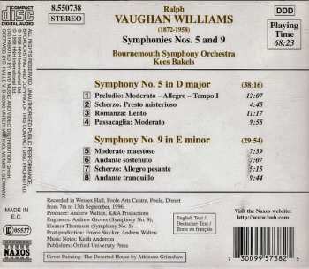 CD Ralph Vaughan Williams: Symphonies Nos. 5 And 9