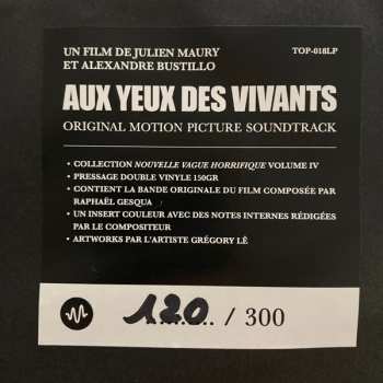 2LP Raphaël Gesqua: Aux Yeux Des Vivants (Original Motion Picture Soundtrack) LTD