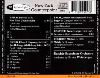 CD Raschèr Saxophone Orchestra: New York Counterpoint