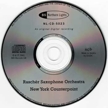 CD Raschèr Saxophone Orchestra: New York Counterpoint