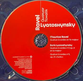 CD Maurice Ravel: Quatuors à Cordes