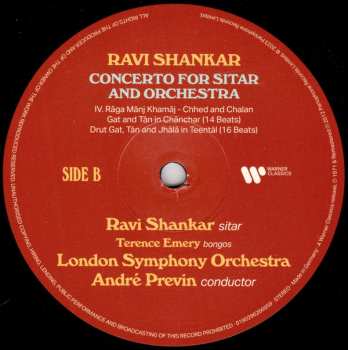 LP The London Symphony Orchestra: Concerto For Sitar & Orchestra