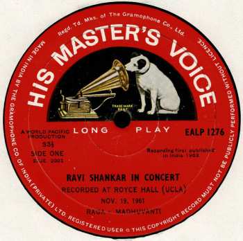 LP Ravi Shankar: India's Most Distinguished Musician In Concert
