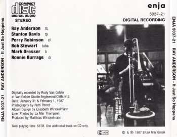 CD Ray Anderson: It Just So Happens