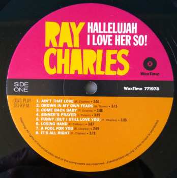 LP Ray Charles: Hallelujah I Love Her So! LTD