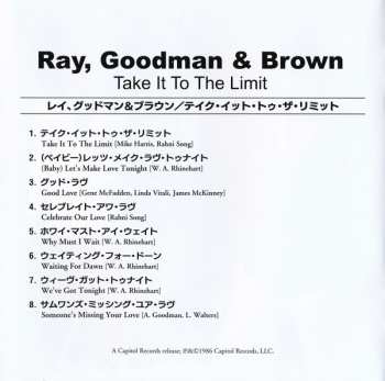 CD Ray, Goodman & Brown: Take It To The Limit LTD