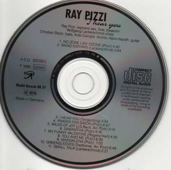 CD Ray Pizzi: I Hear You