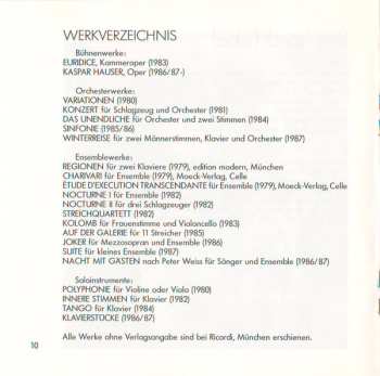 CD Reinhard Febel: Variationen Für Orchester / Das Unendliche / 1. Streichquartett