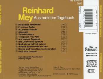 CD Reinhard Mey: Aus Meinem Tagebuch