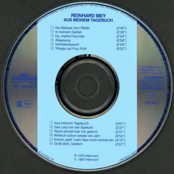 CD Reinhard Mey: Aus Meinem Tagebuch