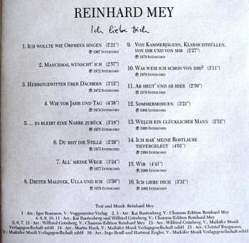 CD Reinhard Mey: Ich Liebe Dich