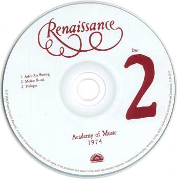 2CD Renaissance: Academy Of Music 1974