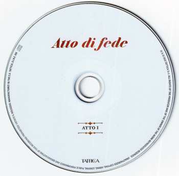 2CD Renato Zero: Atto Di Fede