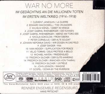 SACD Renner Ensemble Regensburg: War No More - Männerchorwerke Zu Krieg Und Frieden