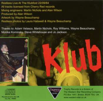 CD Restless: Live At The Klub Foot