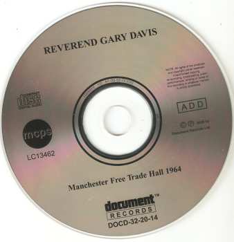 CD Rev. Gary Davis: Manchester Free Trade Hall 1964