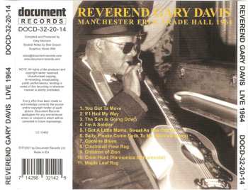 CD Rev. Gary Davis: Manchester Free Trade Hall 1964