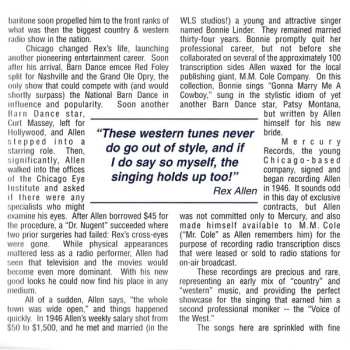 CD Rex Allen: The Last Of The Great Singing Cowboys