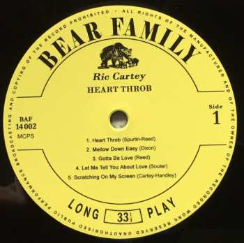 EP Ric Cartey: Heart Throb (The Rockin' Sides Of Rick Cartey)