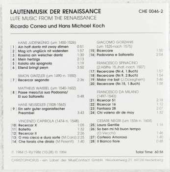 CD Ricardo Corréa: Lautenmusik Der Renaissance = Lute Music From The Renaissance