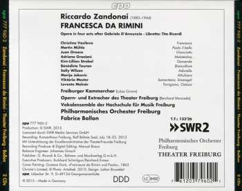 2CD Riccardo Zandonai: Francesca da Rimini