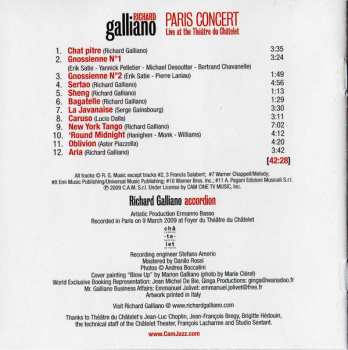 CD Richard Galliano: Paris Concert: Live At The Théâtre Du Chätelet