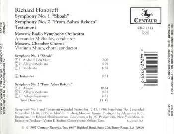 CD Большой Симфонический Оркестр Всесоюзного Радио: Symphony No. 1 • Symphony No. 2 • Testament 