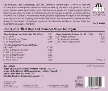CD Jan Lehtola: Solo And Chamber Music For Organ