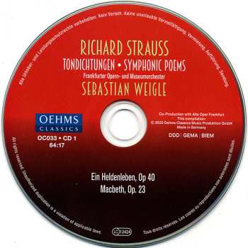 6CD/Box Set Richard Strauss: Tondichtungen • Symphonic Poems