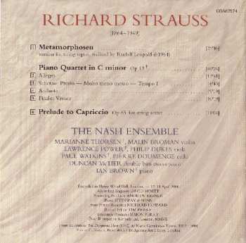 CD Richard Strauss: Metamorphosen - Capriccio - Piano Quartet