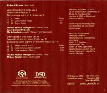 SACD Richard Strauss: Violinkonzert . Sonate für Violine und Klavier