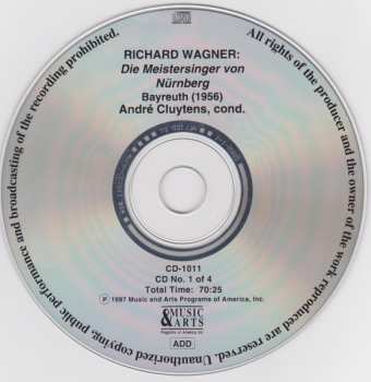 4CD/Box Set André Cluytens: Die Meistersinger Von Nürnberg - 1956 Bayreuth Festival (Live)
