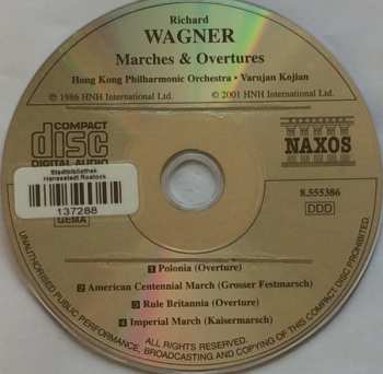 CD Richard Wagner: Polonia Overture - Rule Britannia - American Centennial March - Imperial March